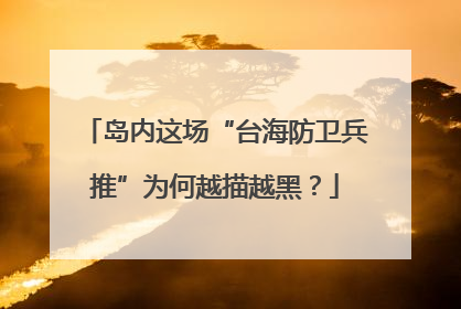 岛内这场“台海防卫兵推”为何越描越黑？