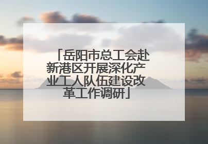 岳阳市总工会赴新港区开展深化产业工人队伍建设改革工作调研