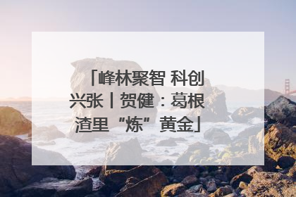 峰林聚智 科创兴张丨贺健：葛根渣里“炼”黄金