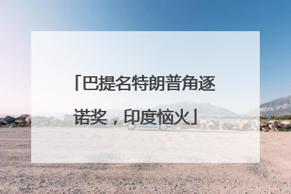 巴提名特朗普角逐诺奖，印度恼火