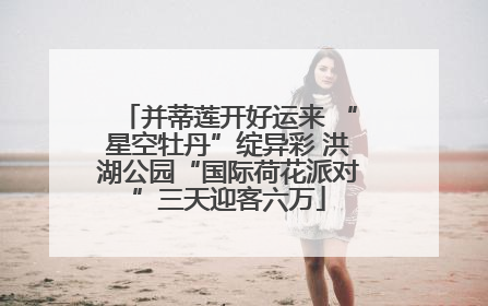 并蒂莲开好运来 “星空牡丹”绽异彩 洪湖公园“国际荷花派对”三天迎客六万