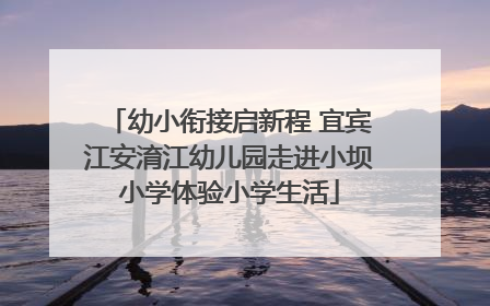幼小衔接启新程 宜宾江安淯江幼儿园走进小坝小学体验小学生活