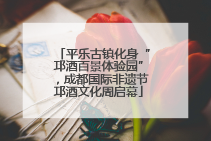 平乐古镇化身“邛酒百景体验园”，成都国际非遗节邛酒文化周启幕