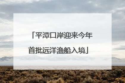 平潭口岸迎来今年首批远洋渔船入境