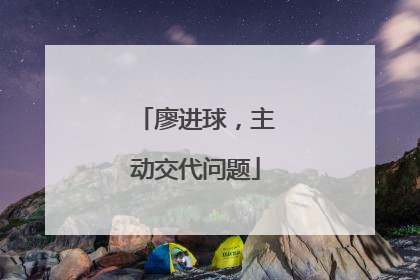 廖进球，主动交代问题