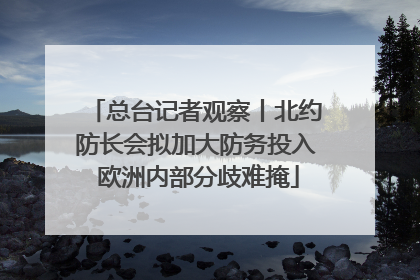 总台记者观察丨北约防长会拟加大防务投入 欧洲内部分歧难掩