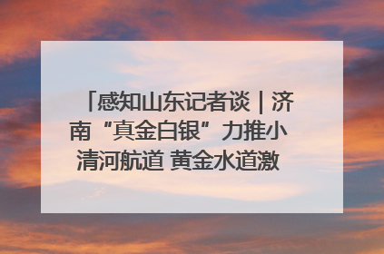 感知山东记者谈｜济南“真金白银”力推小清河航道 黄金水道激活区域经济新动能
