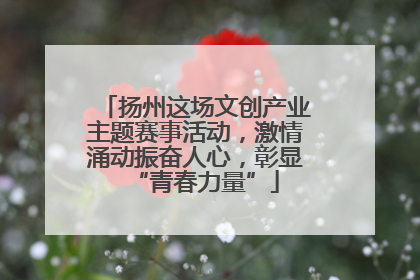扬州这场文创产业主题赛事活动，激情涌动振奋人心，彰显“青春力量”
