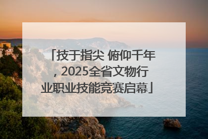 技于指尖 俯仰千年，2025全省文物行业职业技能竞赛启幕