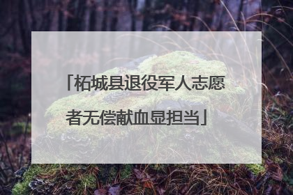 柘城县退役军人志愿者无偿献血显担当