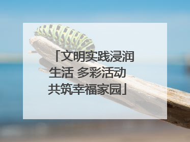 文明实践浸润生活 多彩活动共筑幸福家园