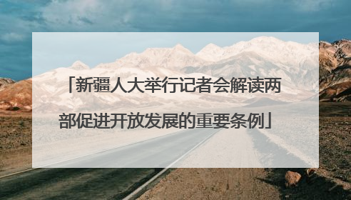 新疆人大举行记者会解读两部促进开放发展的重要条例