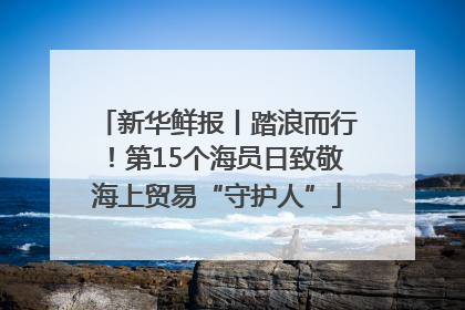 新华鲜报丨踏浪而行！第15个海员日致敬海上贸易“守护人”