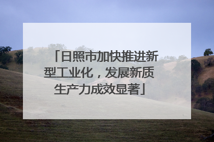 日照市加快推进新型工业化，发展新质生产力成效显著