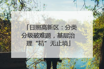 日照高新区：分类分级破难题，基层治理“精”无止境
