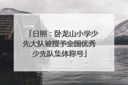 日照：卧龙山小学少先大队被授予全国优秀少先队集体称号