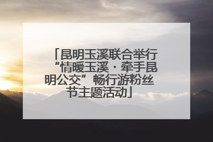 昆明玉溪联合举行“情暖玉溪・牵手昆明公交”畅行游粉丝节主题活动