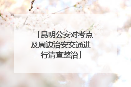 昆明公安对考点及周边治安交通进行清查整治