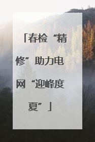 春检“精修”助力电网“迎峰度夏”