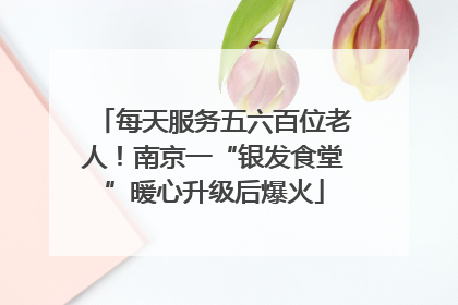 每天服务五六百位老人！南京一“银发食堂”暖心升级后爆火