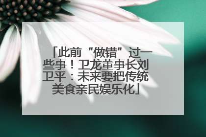 此前“做错”过一些事！卫龙董事长刘卫平：未来要把传统美食亲民娱乐化