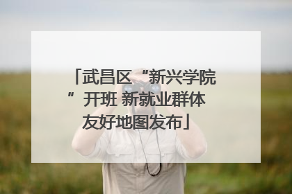武昌区“新兴学院”开班 新就业群体友好地图发布