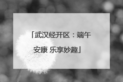 武汉经开区：端午安康 乐享妙趣