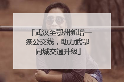 武汉至鄂州新增一条公交线，助力武鄂同城交通升级