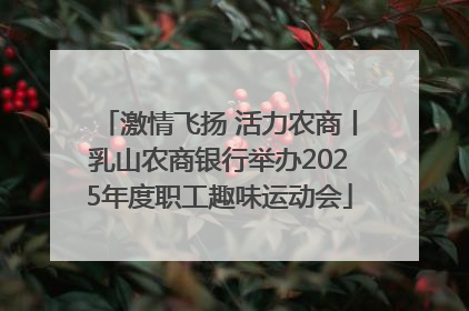 激情飞扬 活力农商丨乳山农商银行举办2025年度职工趣味运动会