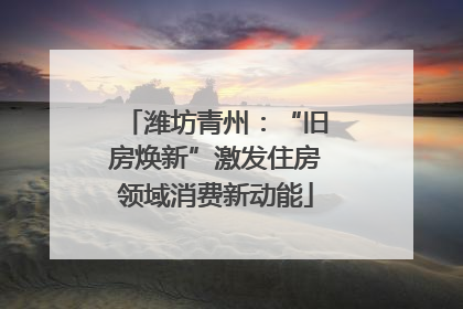 潍坊青州：“旧房焕新”激发住房领域消费新动能