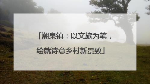 潮泉镇：以文旅为笔，绘就诗意乡村新景致