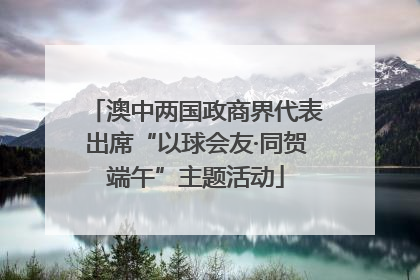 澳中两国政商界代表出席“以球会友·同贺端午”主题活动