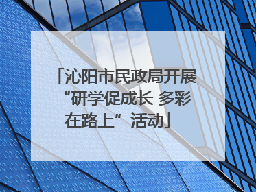 沁阳市民政局开展“研学促成长 多彩在路上”活动