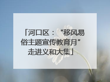 河口区：“移风易俗主题宣传教育月”走进义和大集