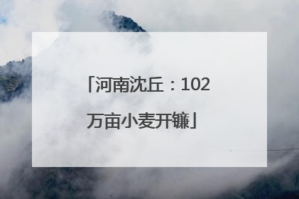河南沈丘：102 万亩小麦开镰