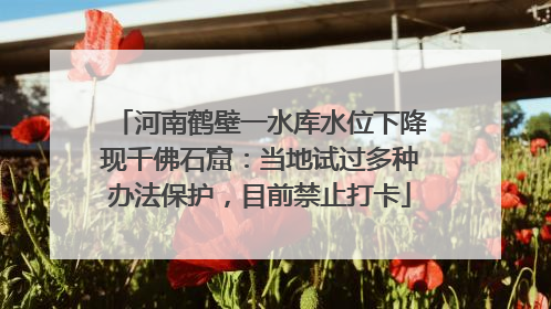 河南鹤壁一水库水位下降现千佛石窟：当地试过多种办法保护，目前禁止打卡