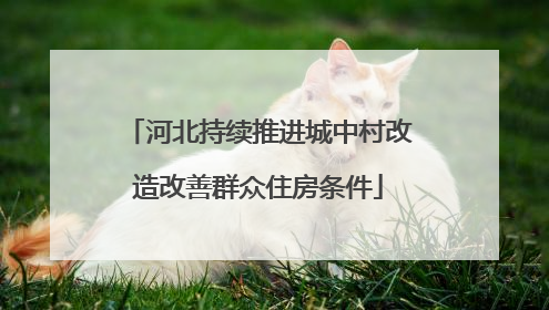 河北持续推进城中村改造改善群众住房条件