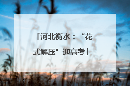 河北衡水：“花式解压”迎高考