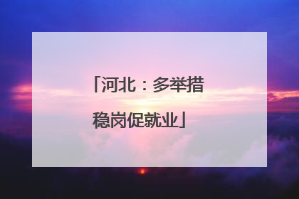 河北：多举措稳岗促就业