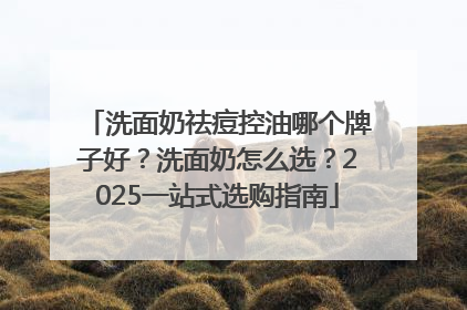 洗面奶祛痘控油哪个牌子好？洗面奶怎么选？2025一站式选购指南