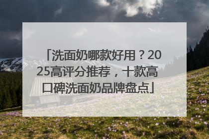 洗面奶哪款好用？2025高评分推荐，十款高口碑洗面奶品牌盘点
