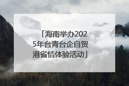 海南举办2025年台青台企自贸港省情体验活动