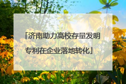 济南助力高校存量发明专利在企业落地转化