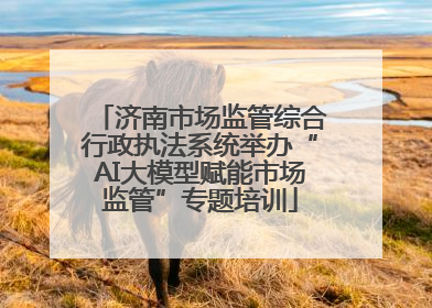 济南市场监管综合行政执法系统举办“AI大模型赋能市场监管”专题培训