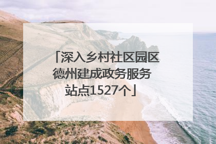 深入乡村社区园区 德州建成政务服务站点1527个