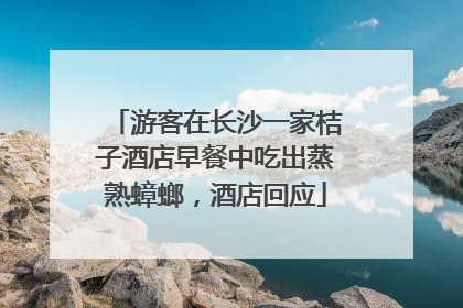 游客在长沙一家桔子酒店早餐中吃出蒸熟蟑螂，酒店回应