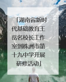 湖南省新时代基础教育王岳名校长工作室到株洲市第十九中学开展研修活动