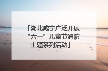 湖北咸宁广泛开展“六一”儿童节消防主题系列活动