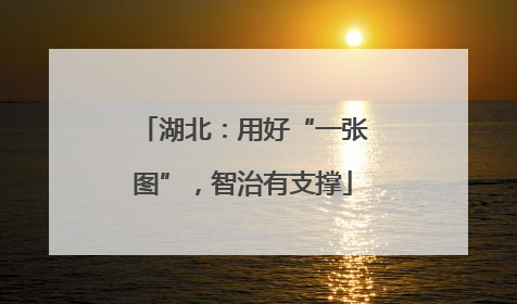 湖北：用好“一张图”，智治有支撑