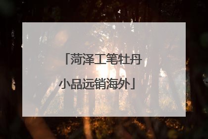 菏泽工笔牡丹小品远销海外